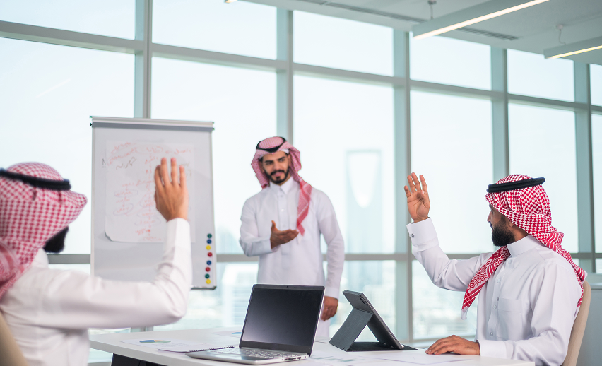 Educational setting with students